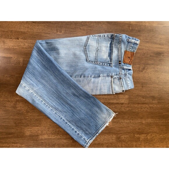 Lucky Brand 181 Relaxed Straight Jeans Men’s 30x31.5 Blue Medium Wash Distressed - Picture 1 of 9